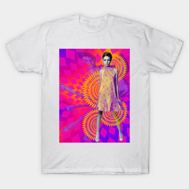 60s Supermodel Twiggy T-Shirt by Dez53